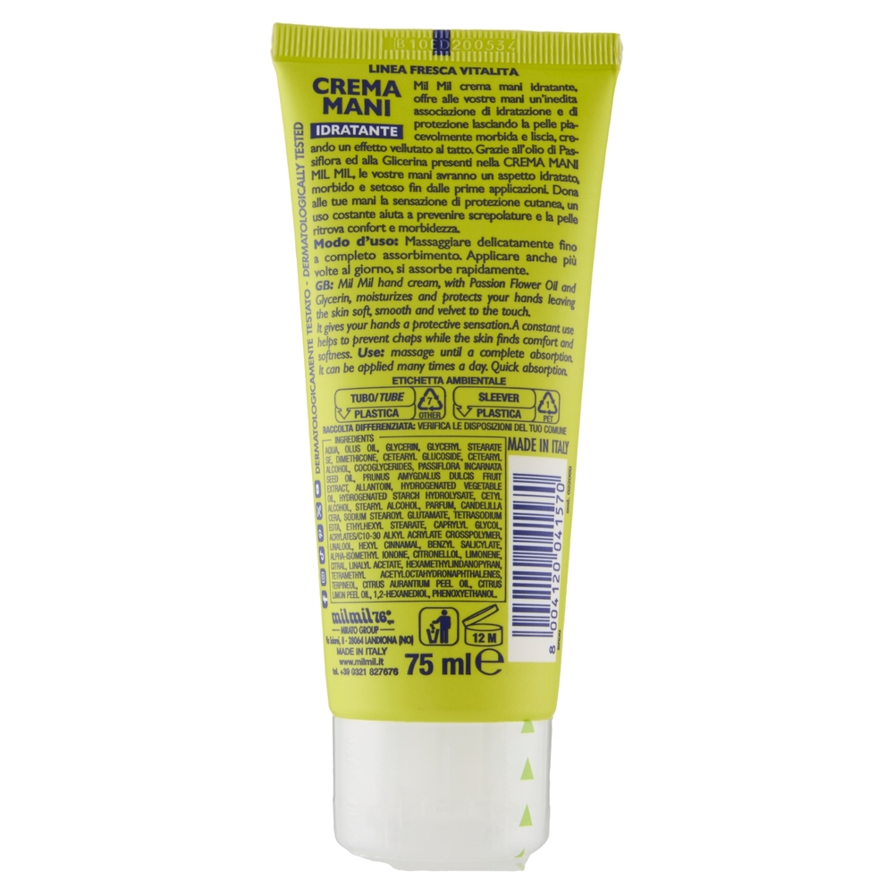 milmil Crema Mani Idratante passiflora & mandorla 75 ml